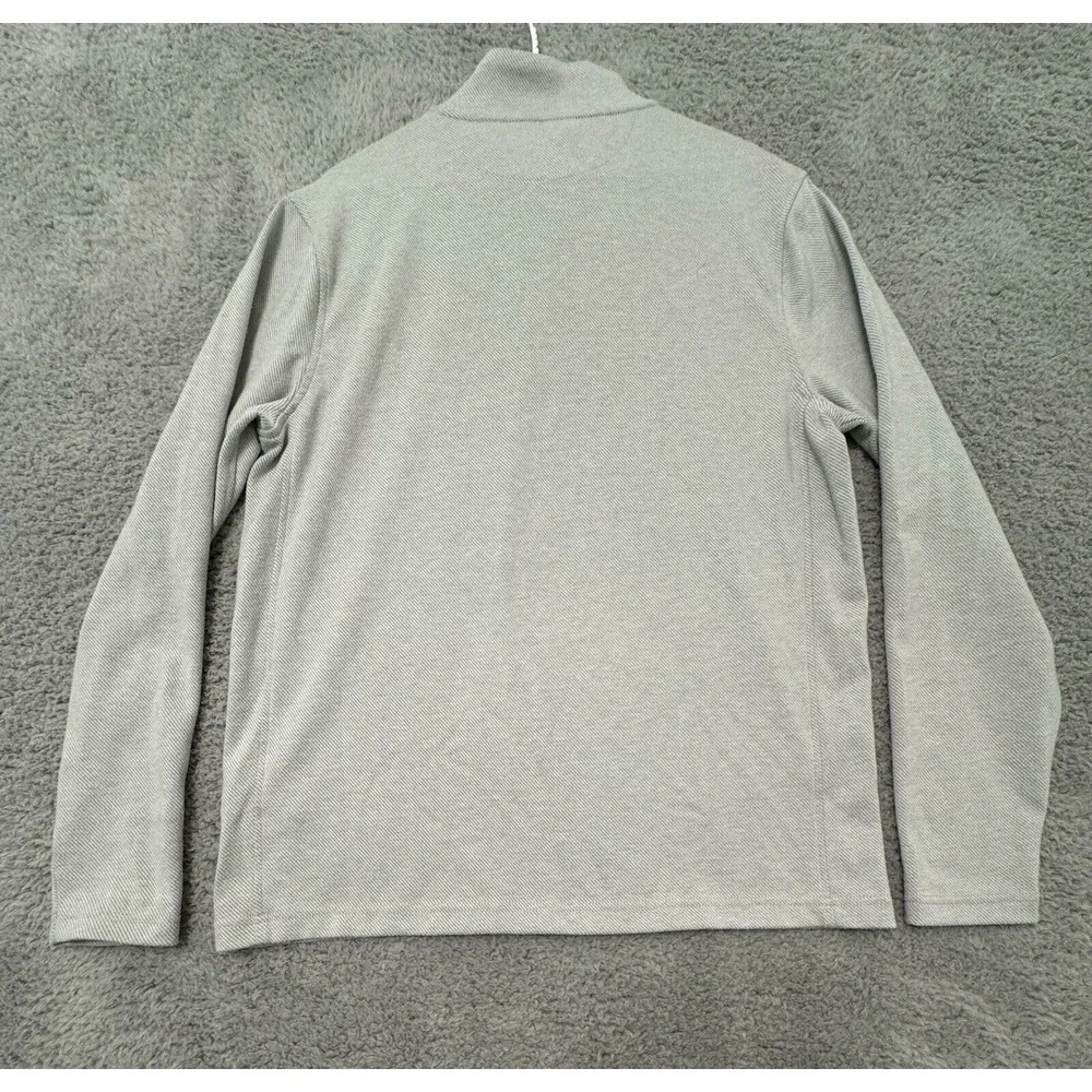 J Crew Sweater Mens Medium Authentic‎ Fleece 1/4 Zip Pullover Nautical